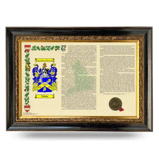 Tabour Armorial Landscape Framed - Heirloom