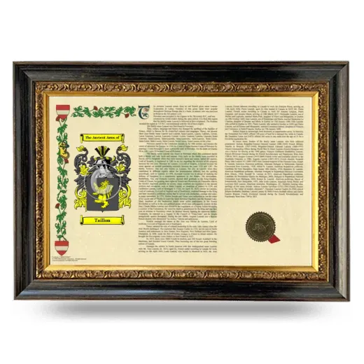 Taillon Armorial Landscape Framed - Heirloom
