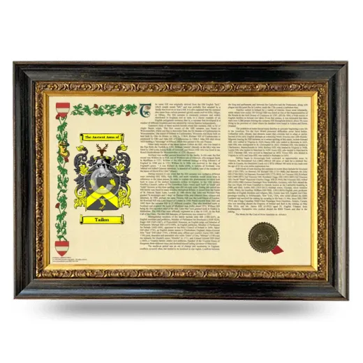 Tailon Armorial Landscape Framed - Heirloom