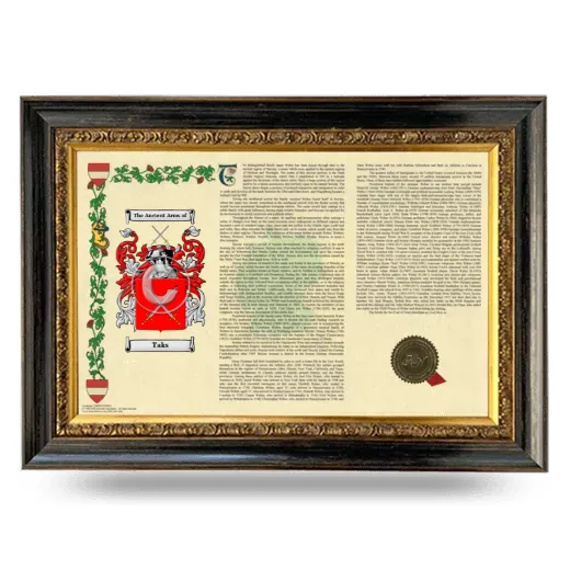 Taks Armorial Landscape Framed - Heirloom