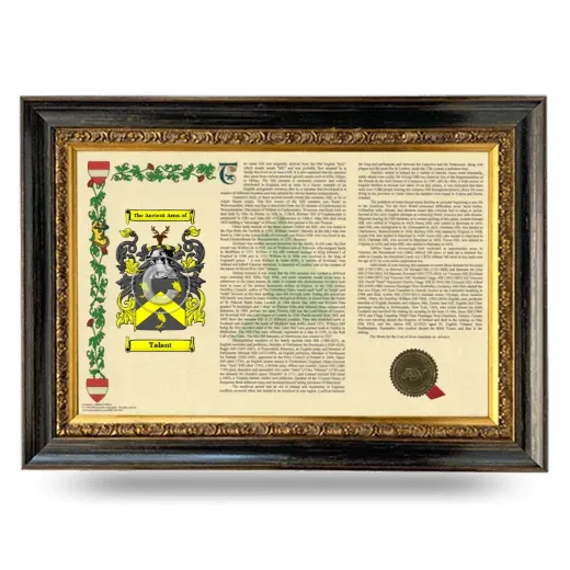 Talant Armorial Landscape Framed - Heirloom
