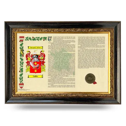 Talifer Armorial Landscape Framed - Heirloom