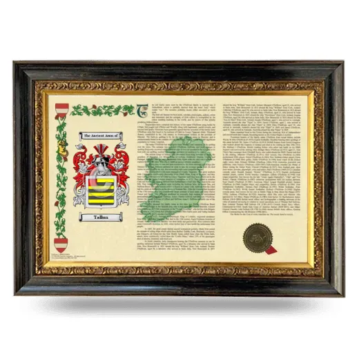 Tallun Armorial Landscape Framed - Heirloom