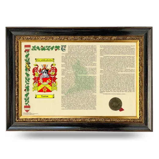 Tauton Armorial Landscape Framed - Heirloom