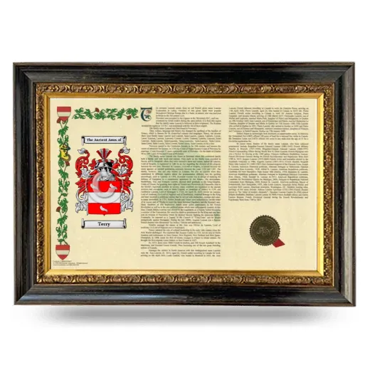 Terry Armorial Landscape Framed - Heirloom