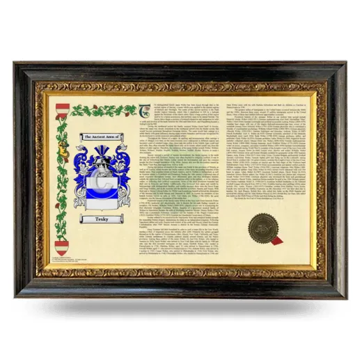 Tesky Armorial Landscape Framed - Heirloom