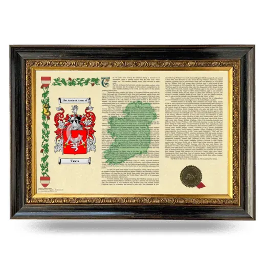 Tevis Armorial Landscape Framed - Heirloom