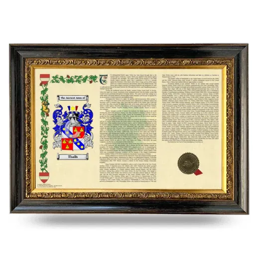 Thalls Armorial Landscape Framed - Heirloom