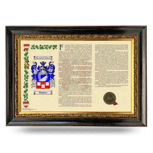 Thieman Armorial Landscape Framed - Heirloom
