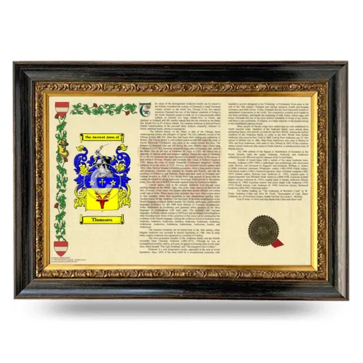 Thomsen Armorial Landscape Framed - Heirloom