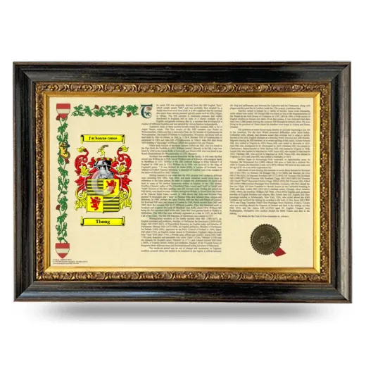 Thong Armorial Landscape Framed - Heirloom