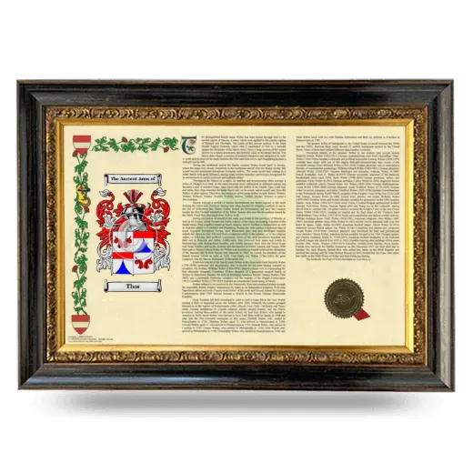 Thor Armorial Landscape Framed - Heirloom