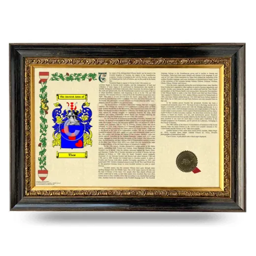 Thor Armorial Landscape Framed - Heirloom