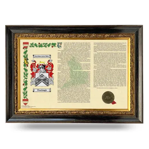 Thurlough Armorial Landscape Framed - Heirloom