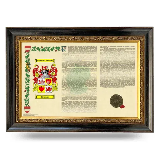 Tiesman Armorial Landscape Framed - Heirloom