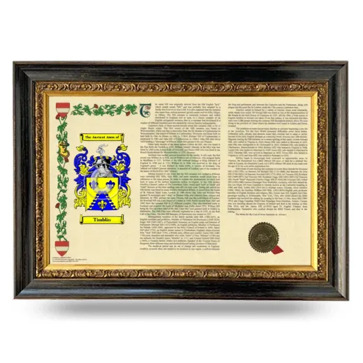 Timblin Armorial Landscape Framed - Heirloom