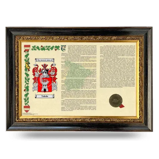 Toledo Armorial Landscape Framed - Heirloom