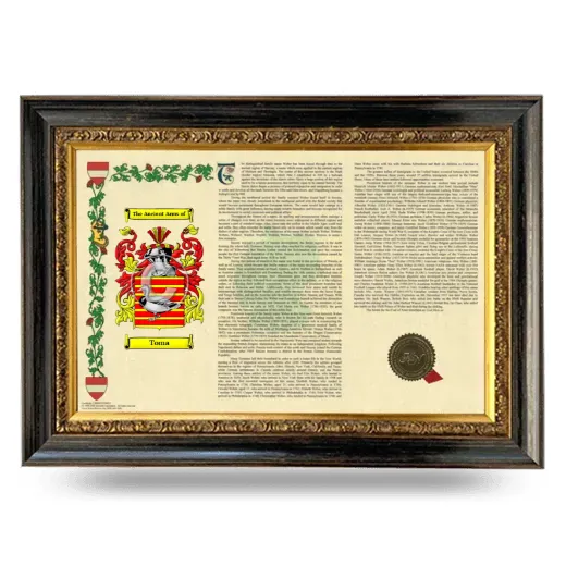 Toma Armorial Landscape Framed - Heirloom