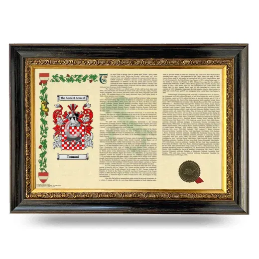 Tomani Armorial Landscape Framed - Heirloom