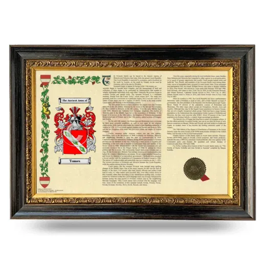 Tomes Armorial Landscape Framed - Heirloom