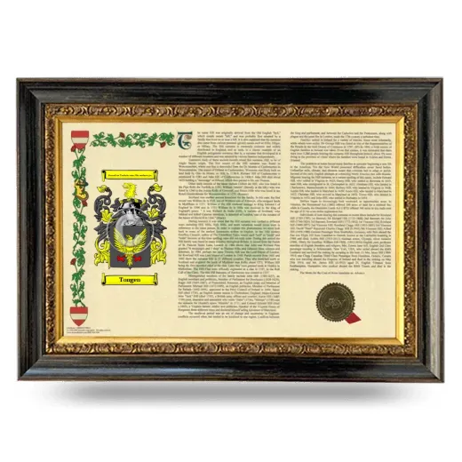 Tongen Armorial Landscape Framed - Heirloom