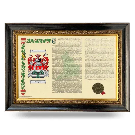 Toopes Armorial Landscape Framed - Heirloom