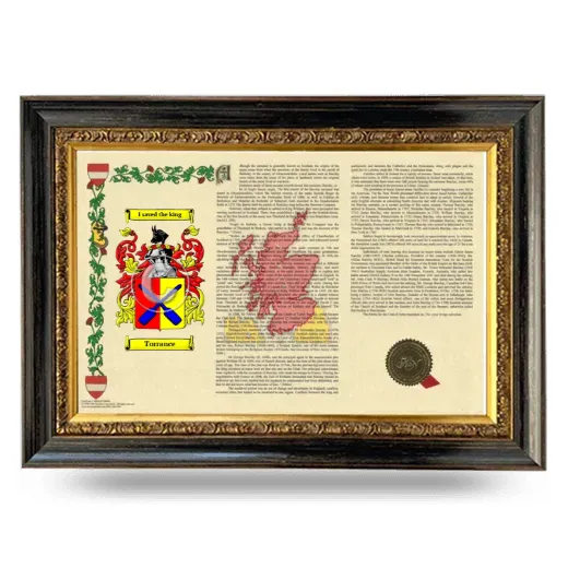 Torrance Armorial Landscape Framed - Heirloom