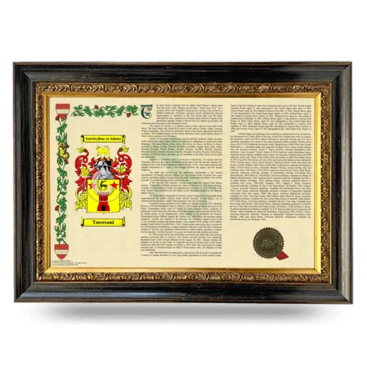 Torresani Armorial Landscape Framed - Heirloom