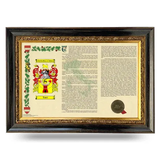 Torri Armorial Landscape Framed - Heirloom