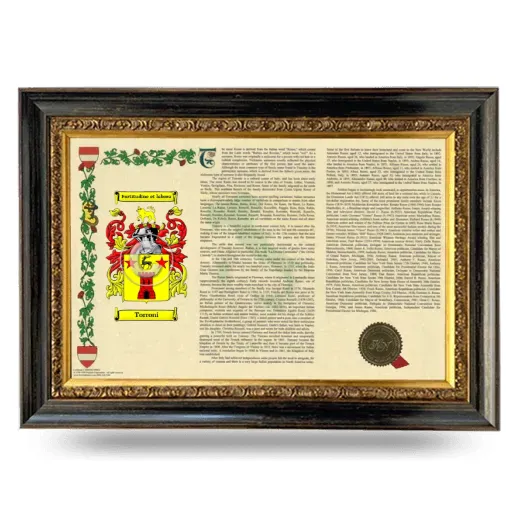 Torroni Armorial Landscape Framed - Heirloom