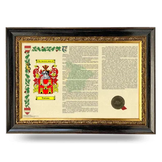 Tortosa Armorial Landscape Framed - Heirloom