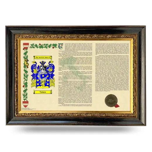 Totaro Armorial Landscape Framed - Heirloom
