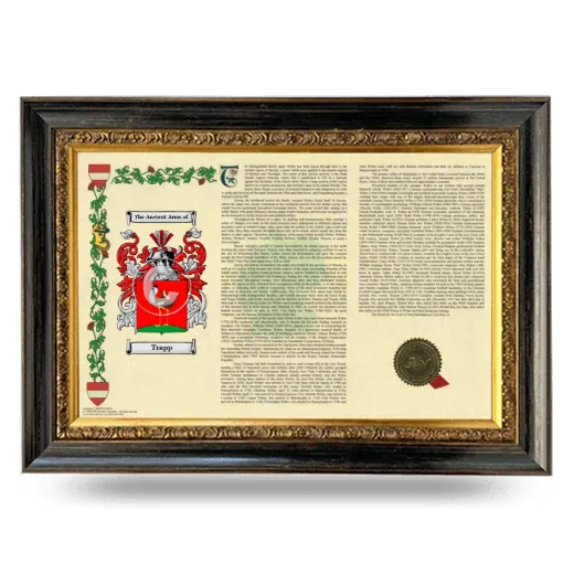 Trapp Armorial Landscape Framed - Heirloom