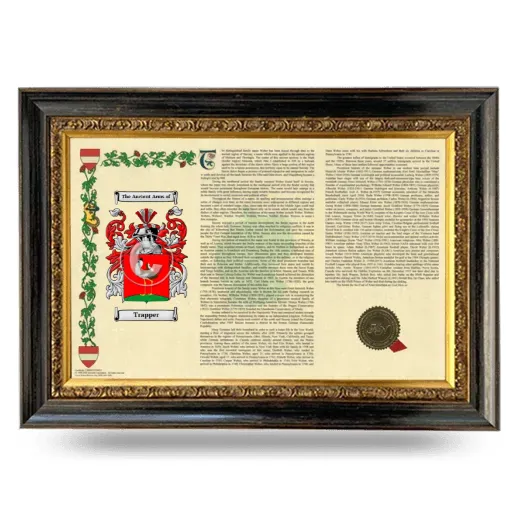 Trapper Armorial Landscape Framed - Heirloom