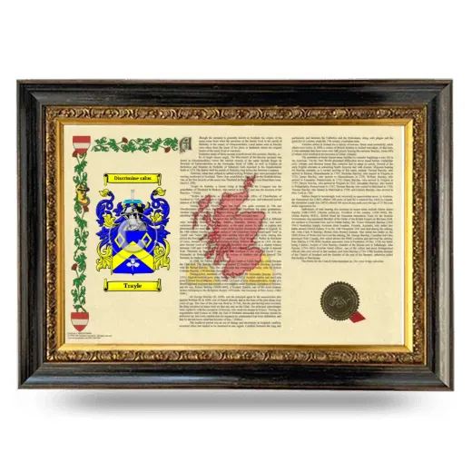 Trayle Armorial Landscape Framed - Heirloom