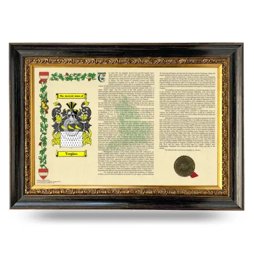 Tregian Armorial Landscape Framed - Heirloom