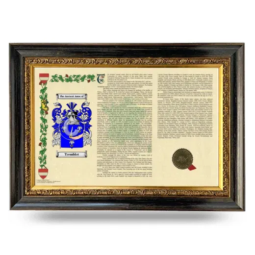 Tremblot Armorial Landscape Framed - Heirloom