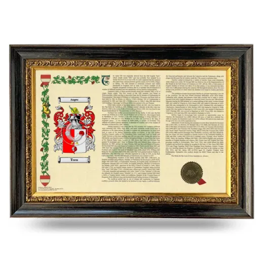 Tren Armorial Landscape Framed - Heirloom