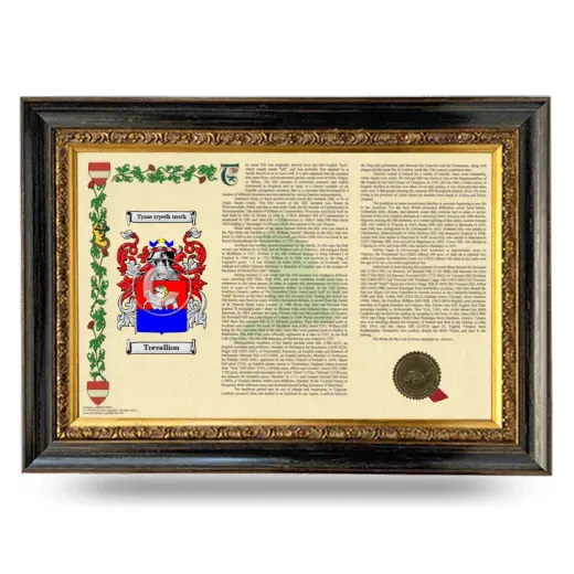 Trevallion Armorial Landscape Framed - Heirloom