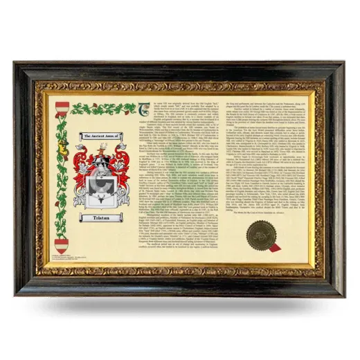 Tristan Armorial Landscape Framed - Heirloom