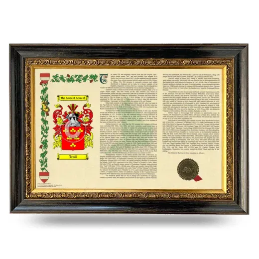 Troll Armorial Landscape Framed - Heirloom