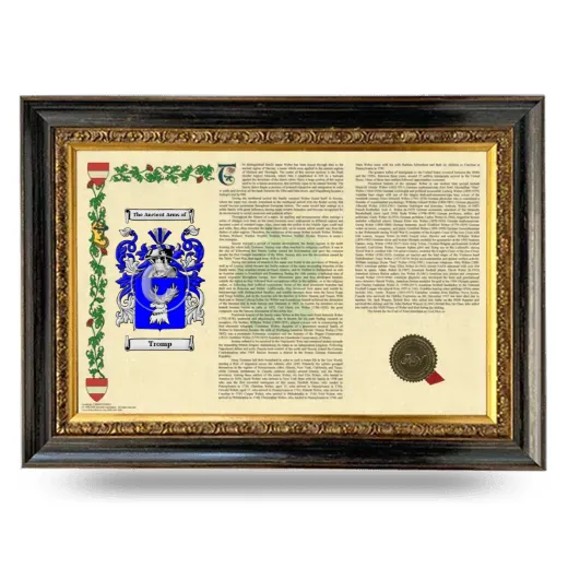 Tromp Armorial Landscape Framed - Heirloom
