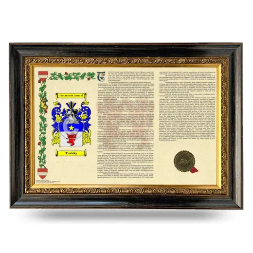 Trotsky Armorial Landscape Framed - Heirloom