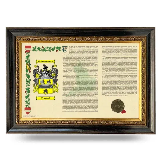Trumbul Armorial Landscape Framed - Heirloom