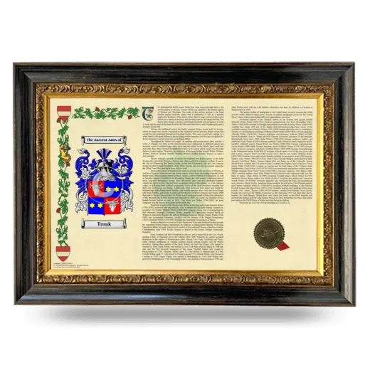Trunk Armorial Landscape Framed - Heirloom