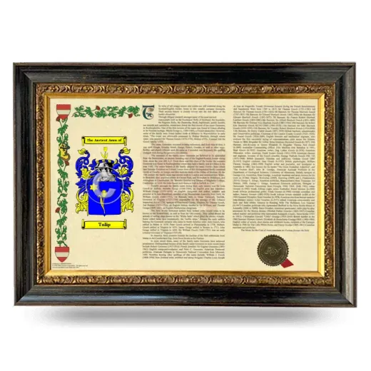 Tulip Armorial Landscape Framed - Heirloom