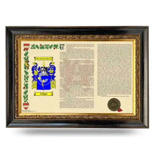 Tulippe Armorial Landscape Framed - Heirloom