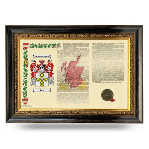 Twit Armorial Landscape Framed - Heirloom