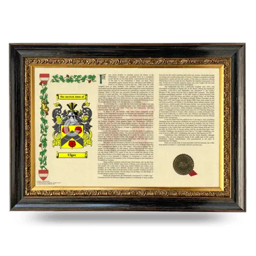 Ulger Armorial Landscape Framed - Heirloom