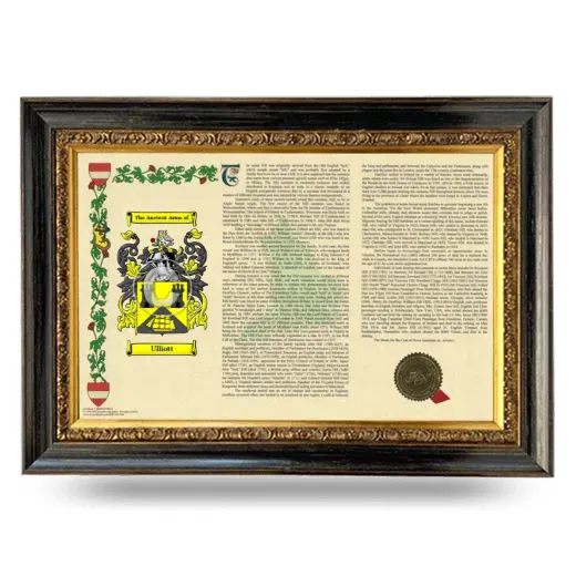 Ulliott Armorial Landscape Framed - Heirloom